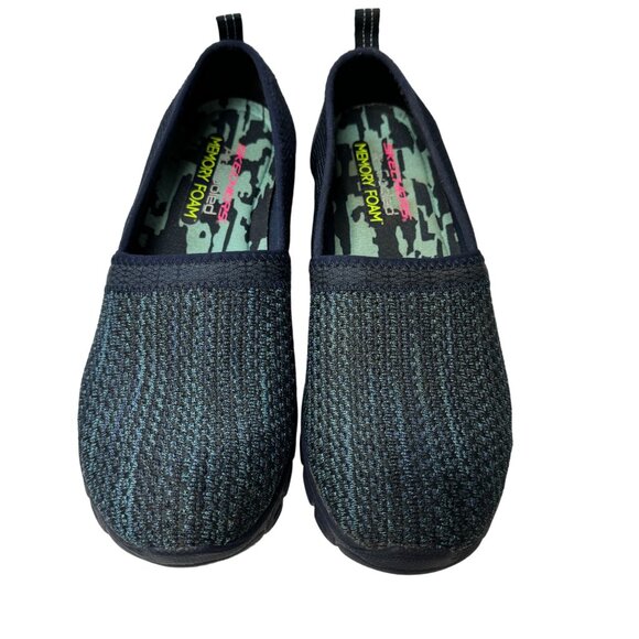 Skechers EZ Flex Loafer Womens 8.5 Navy Blue Air Cooled Memory Foam SlipOn Shoes - Picture 5 of 15